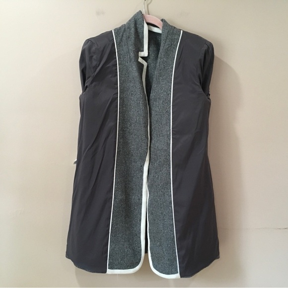 BANANA REPUBLIC Women’s 6 Tailored Blazer Jacket Grey Preppy Academia - Picture 5 of 11